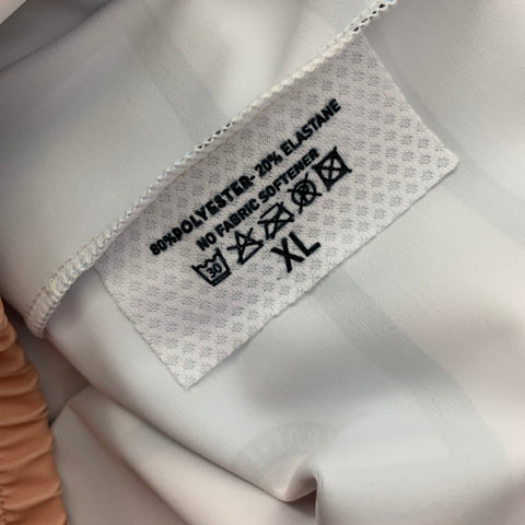 WALTER VAN BEIRENDONCK SS20 Size XL Beige Nude  Graphic Nylon Jersey Bike Top