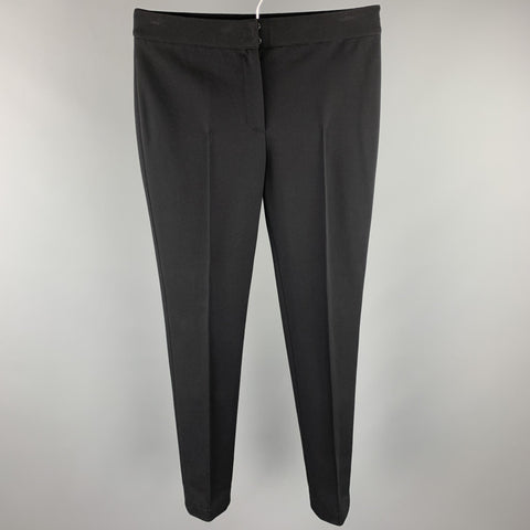 AKRIS Size 4 Black Viscose Blend Dress Pants