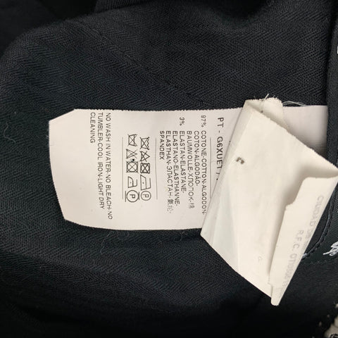 DOLCE & GABBANA Size 34 Black & White Cotton Tuxedo Dress Pants