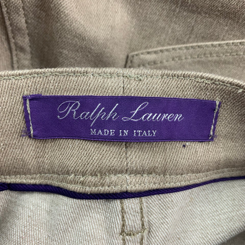RALPH LAUREN Collection Size 28 Taupe Cotton Fitted Jeans