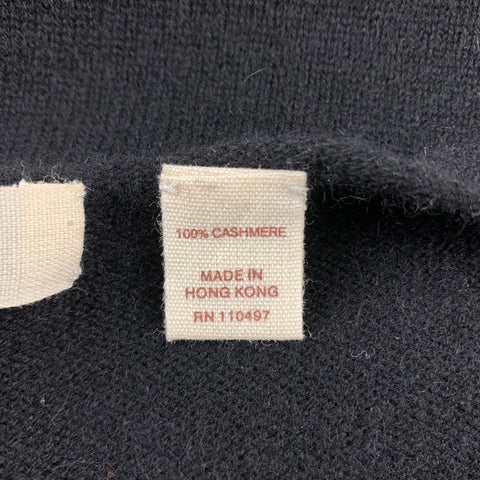 INHABIT Size M Black Knitted Cashmere Buttoned Vest