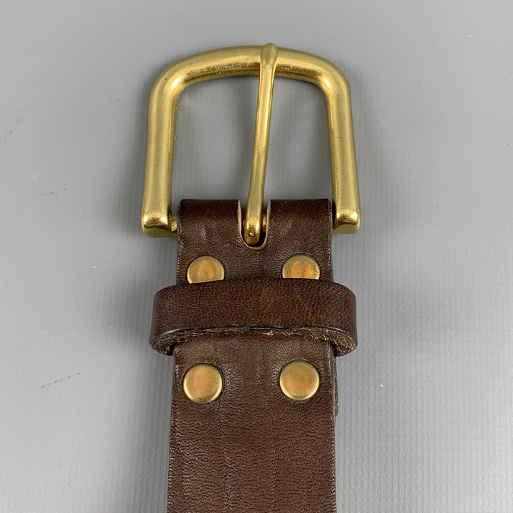 LAWLESS DENIM Size 32 Brown Leather Belt