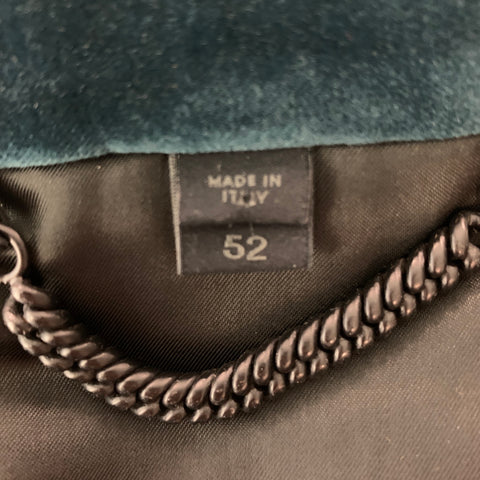 BURBERRY PRORSUM Size 42 Blue Velvet Notch Lapel Sport Coat