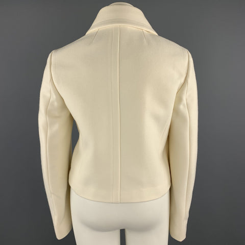 MICHAEL KORS Taille 12 Veste double boutonnage en laine vierge crème
