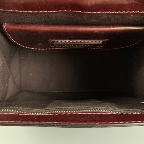 MARC JACOBS Burgundy Leather Satchel Handbag