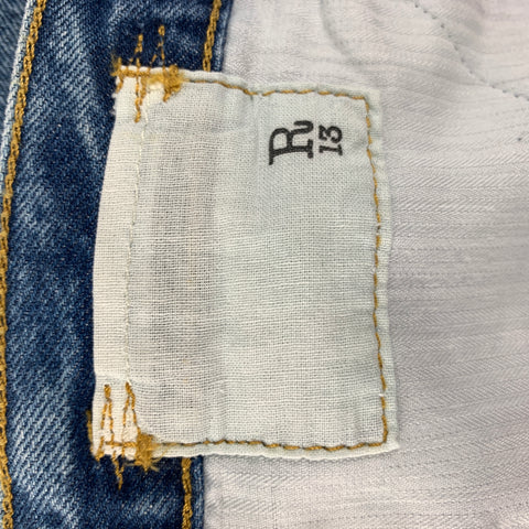 R13 Size 4 Blue Washed Cotton Axl Slim Jeans