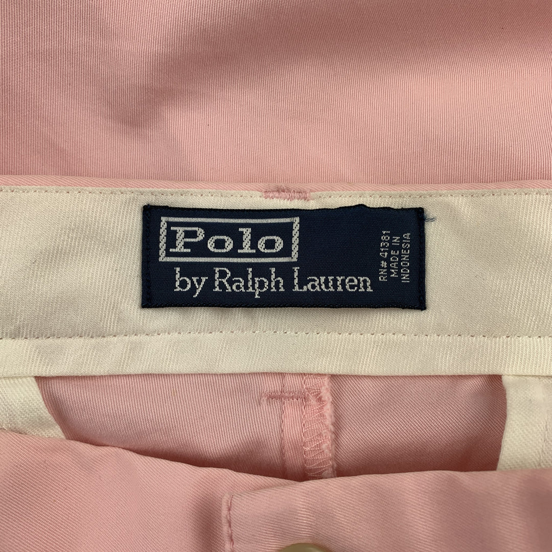 RALPH LAUREN Size 31 Pink Cotton Zip Fly Casual Pants