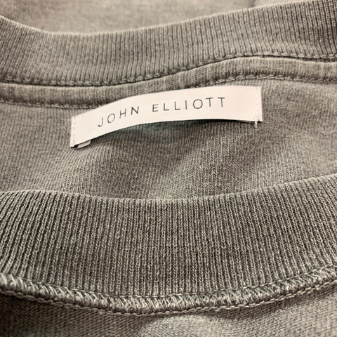 JOHN ELLIOTT Size XS Grey Cotton Short Sleeve Shirt