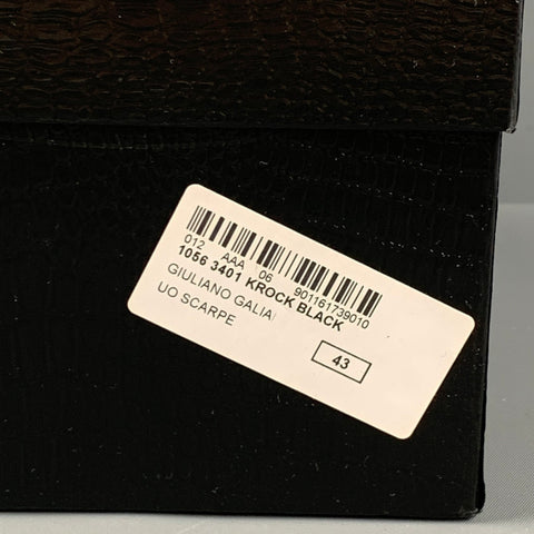 GIULIANO GALIANO Size 10 Black Solid Leather Slip On Loafers
