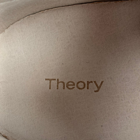THEORY Size 8 Black Nylon Trainer Sneakers