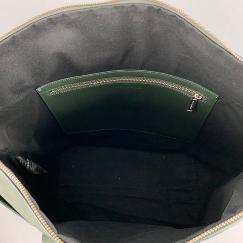 MARIMEKKO Sac à main fourre-tout en cuir vert