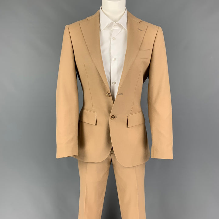SUITSUPPLY Size 34 Camel Wool Single Breasted Suit