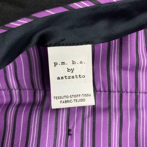 P.M.B.A by ASTRATTO Size 32 Grey Plaid Wool Blend Straight Dress Pants