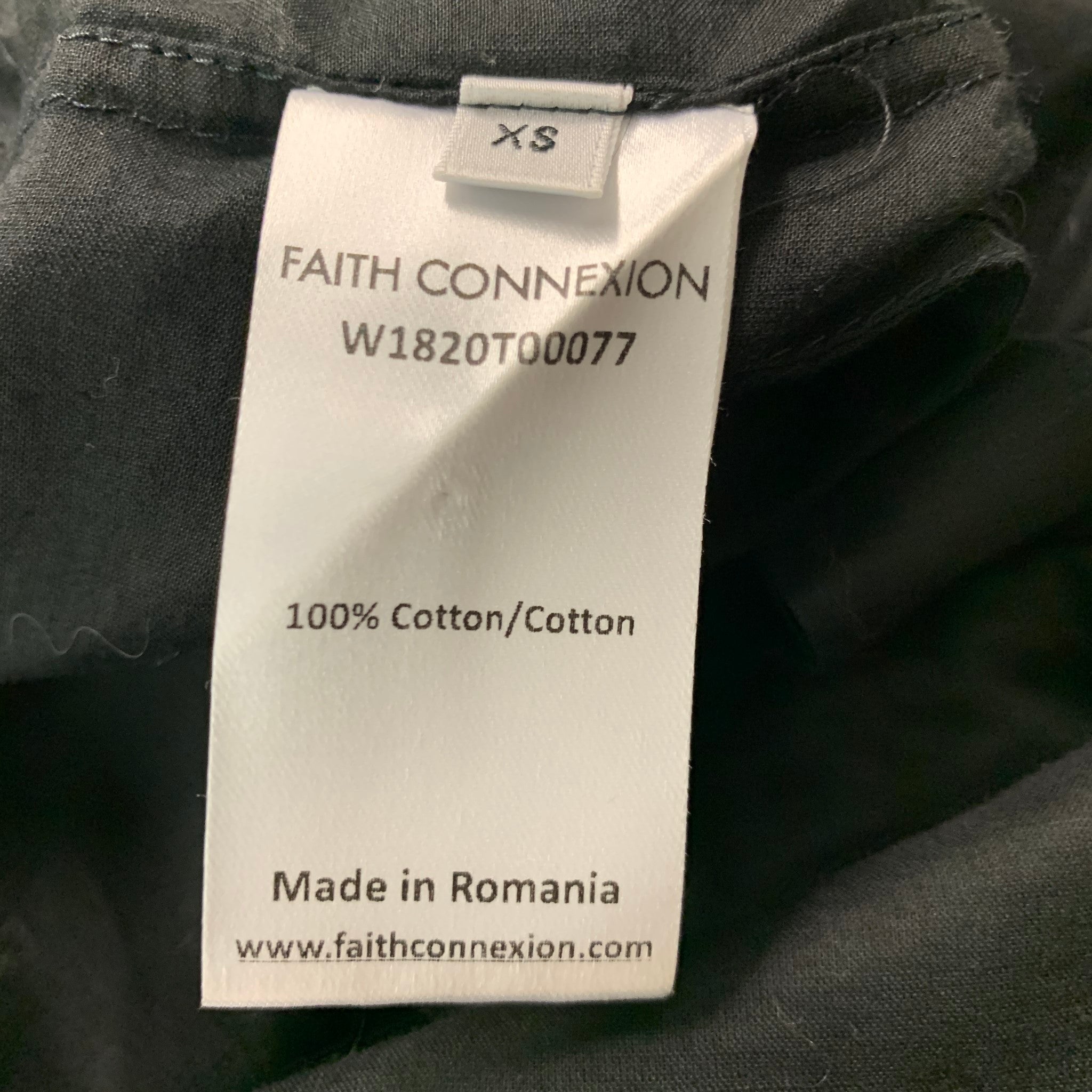 FAITH CONNEXION Size XS Black Cotton Tails Long Sleeve Shirt – Sui Generis  Designer Consignment