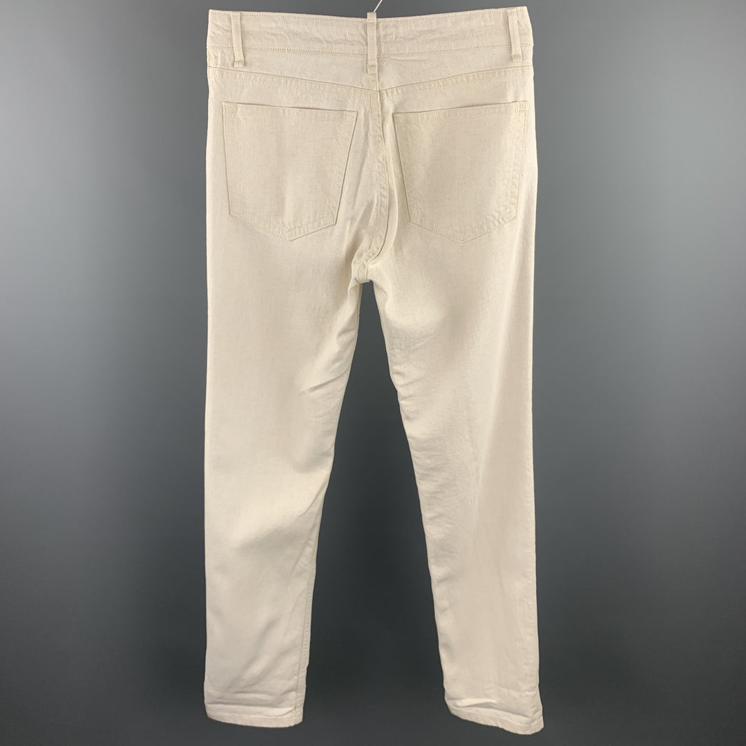 HOMECORE Size 31 Beige Cotton / Linen Button Fly Jeans