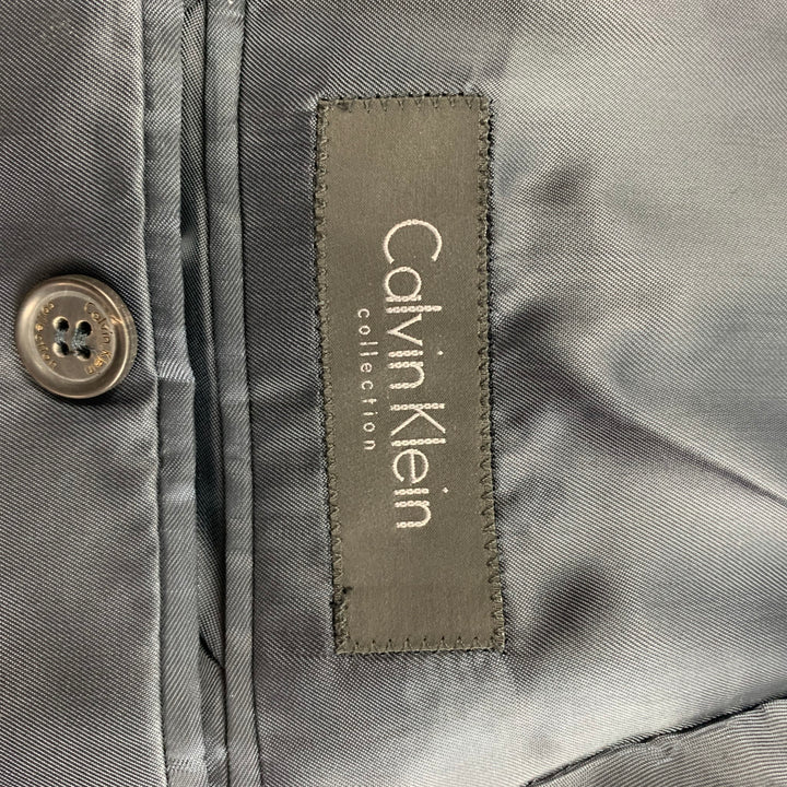 COLECCIÓN CALVIN KLEIN Talla 34 Traje de esmoquin con solapa de pico de lana negro azul marino