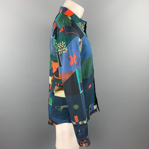 PS by PAUL SMITH Size M Multi-Color Print Cotton Button Up Long Sleeve Shirt