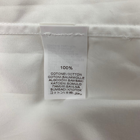 BRUNELLO CUCINELLI Size M White Pleated Cotton Tuxedo Slim Fit Long Sleeve Shirt