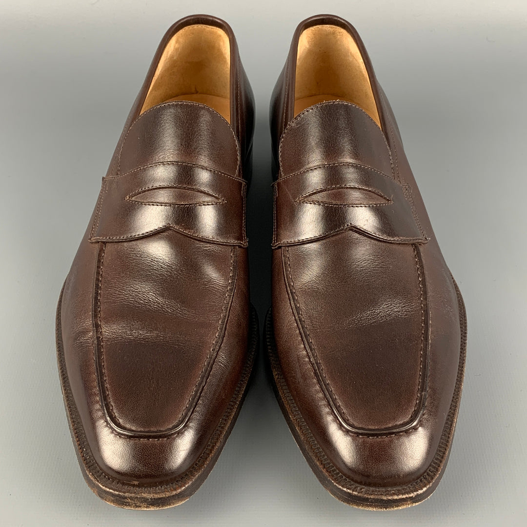 GRAVATI for WILKES BASHFORD Size 8 Brown Leather Slip On Loafers