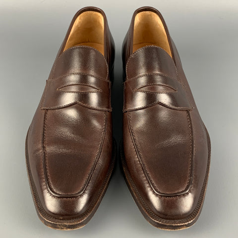 GRAVATI for WILKES BASHFORD Size 8 Brown Leather Slip On Loafers