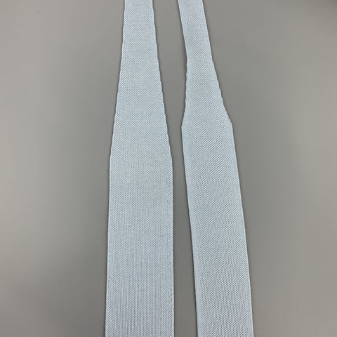 Corbata de seda tejida azul pastel HERMES