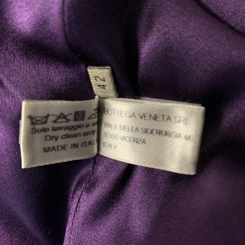 BOTTEGA VENETA Size 6 Purple Virgin Wool Solid A-Line Dress