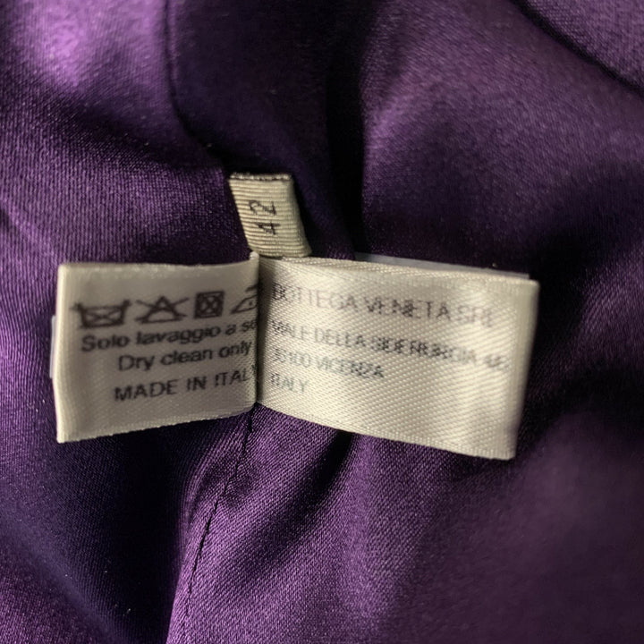 BOTTEGA VENETA Taille 6 Robe trapèze unie en laine vierge violette