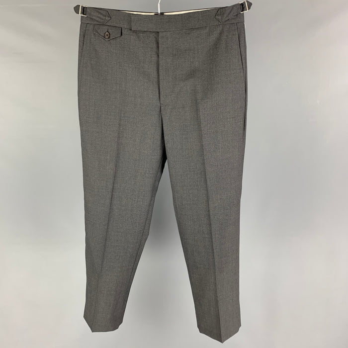 BLACK FLEECE Size 32 Grey Wool Side Tabs Dress Pants