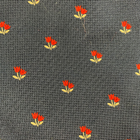 MICKY Navy Red Floral Silk Tie