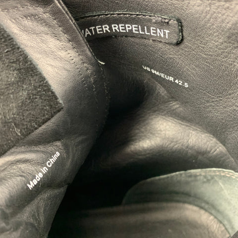 VINCE -Raider- Talla 9 Botas con cremallera de cuero de tejidos mixtos negros