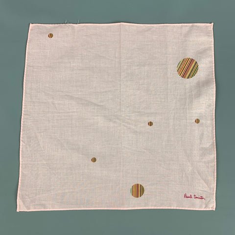 PAUL SMITH Pañuelo de bolsillo rosa con lunares multicolores