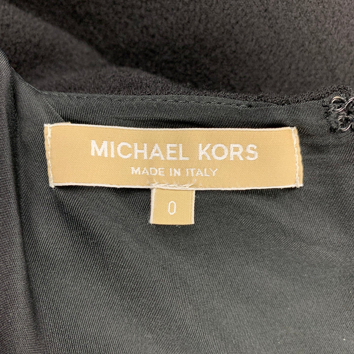 MICHAEL KORS Size 0 Black Crepe Shift Dress