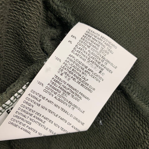 MAISON MARGIELA Size L Olive Cotton Half Zip Jacket