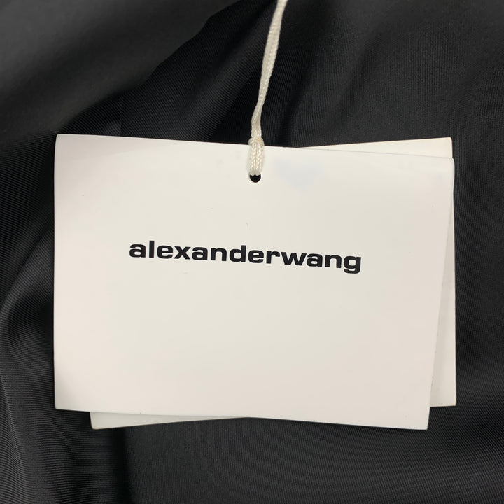 ALEXANDER WANG SS 19 Talla M Chaqueta con cara sonriente de pata de gallo negra, blanca y amarilla