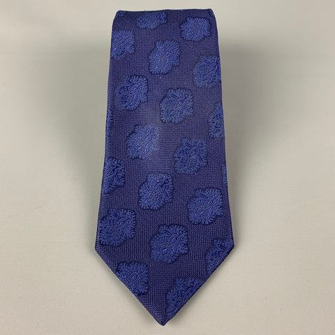 CHARVET Navy Two Tone Silk Tie