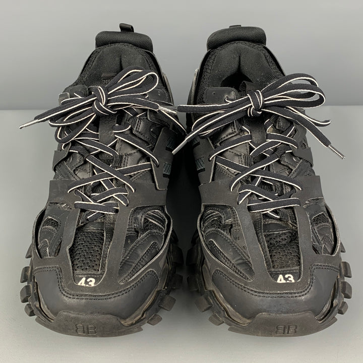 BALENCIAGA Taille 10 Baskets basses en caoutchouc noir