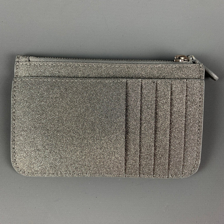 BALENCIAGA Silver Gliter Credit Card Holder Wallet