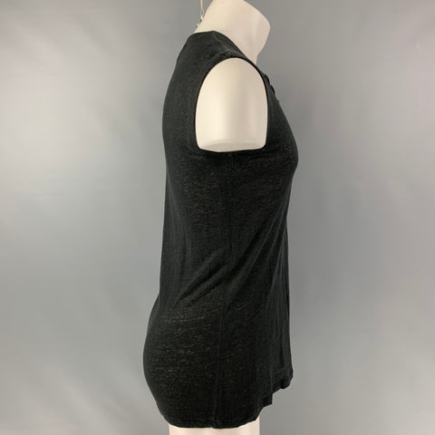 IRO Tissa Size XS White Solid Linen Sleeveless Tank Top