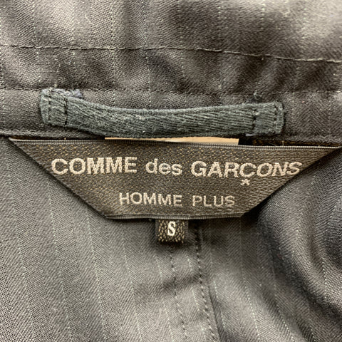 COMME des GARCONS HOMME PLUS Size S Black Mixed Fabrics Wool Blend Coat