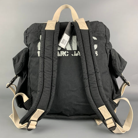 MARC by MARC JACOBS Black White Graphic Canvas Backpack