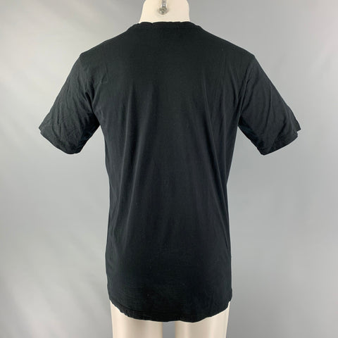 THE KOOPLES Size M Black Skull Cotton Crew-Neck T-shirt