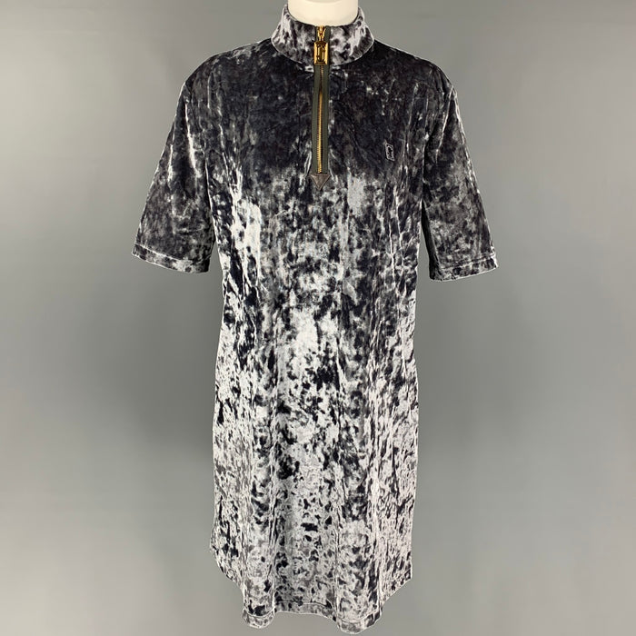 MARC JACOBS Size 4 Dark Gray Metallic Polyester Mini Dress