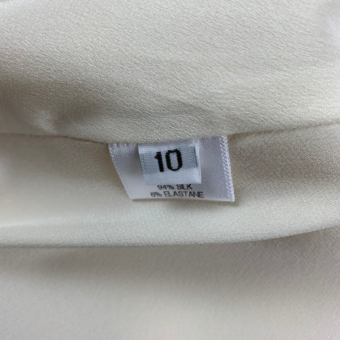 PRABAL GURUNG Size 10 Cream Wool A-Line Dress