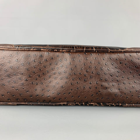 PAUL SMITH The British Collection Brown Embossed Leather Laptop Bag Bags
