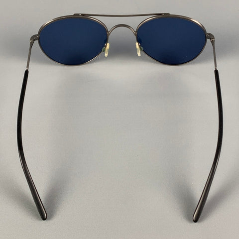 BARTON PERREIRA Silver Blue Metal Sauvestre Sunglasses