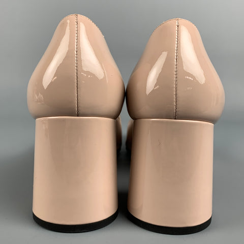 PRADA Size 8.5 Nude Patent Leather Vernice Pumps