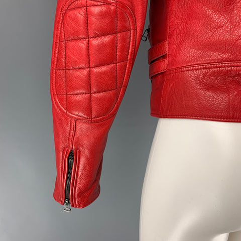 BELSTAFF Size S Red Leather Racing Perfecto Blouson Motorcycle Jacket