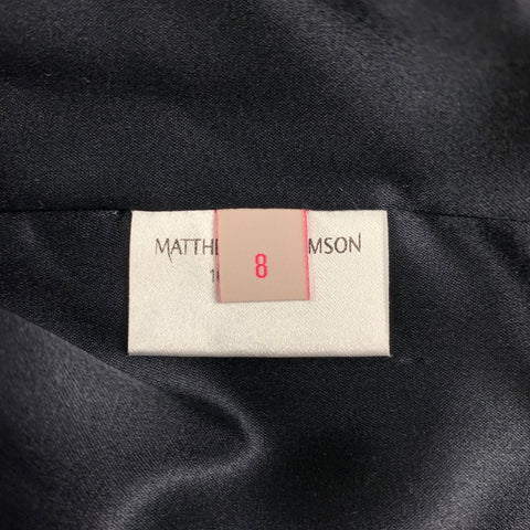 MATTHEW WILLIAMSON Size 4 Multi-Color Viscose Ruched V-Neck Dress