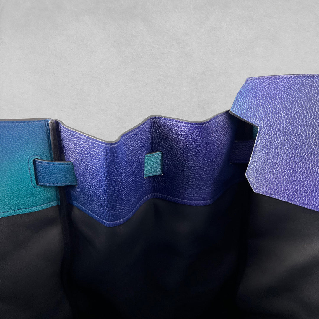 Hermes Hac Cosmos Birkin 50 Bag Blue Nuit / Violet Limited Edition