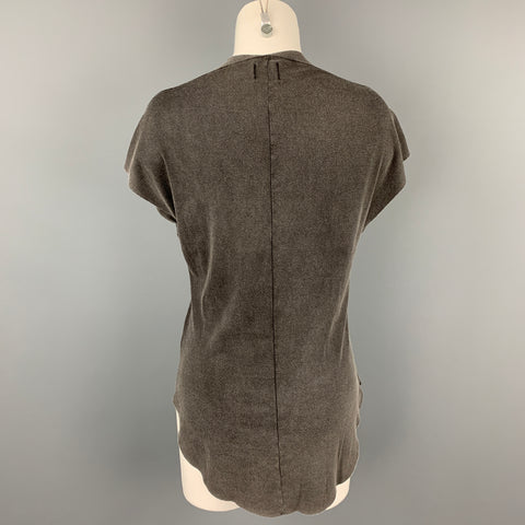 LOST &amp; FOUND Camiseta de algodón desgastada gris talla S